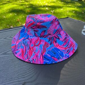Lilly Pulitzer Pink and Blue Patterned Hat